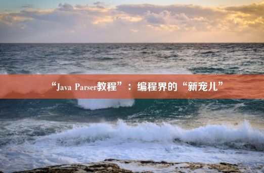 “Java Parser教程”：编程界的“新宠儿”